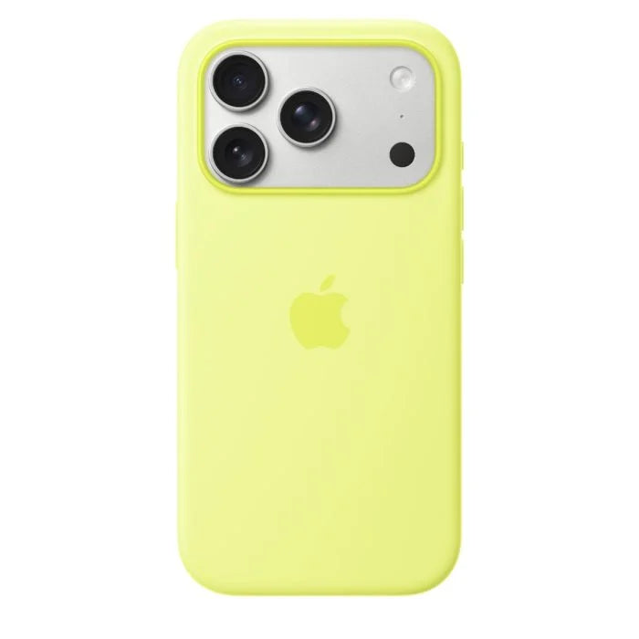 Apple Silicone Case with MagSafe for iPhone 17 Pro - Neon Yellow - iStore Namibia