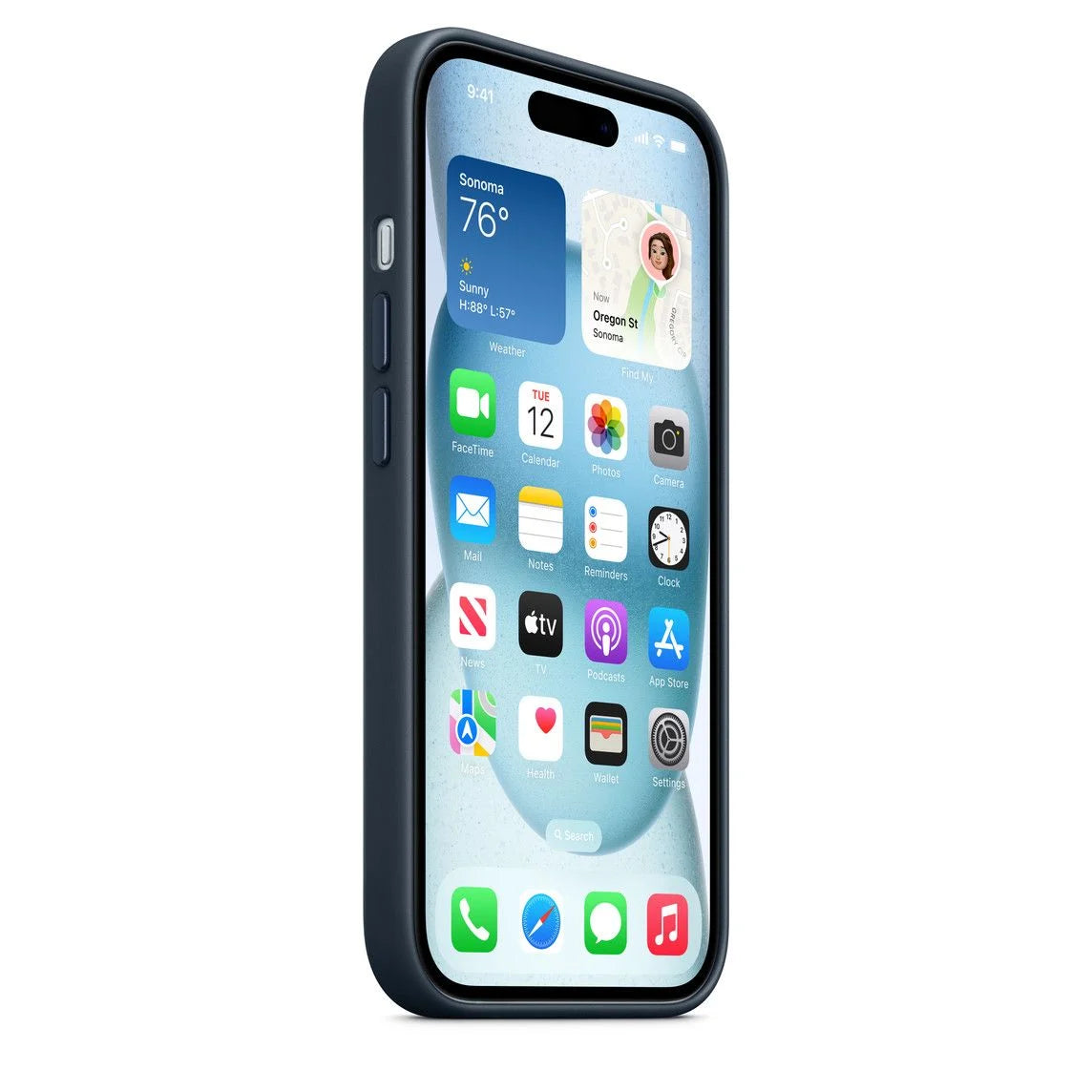Apple iPhone 15 FineWoven Case with MagSafe - Pacific Blue - iStore Namibia