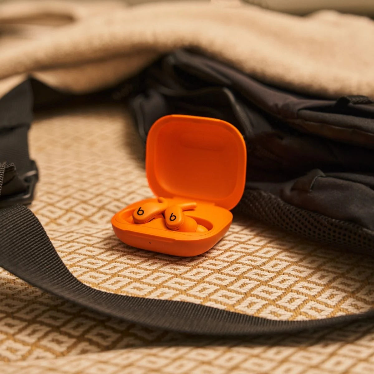 Beats Powerbeats Fit - Wireless Noise-Cancelling Workout Earbuds with Ultimate Secure Fit - Spark Orange
