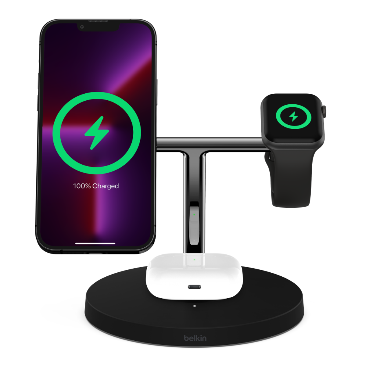 Belkin BoostCharge Pro 3-in-1 MagSafe Charging Stand 15W - Black