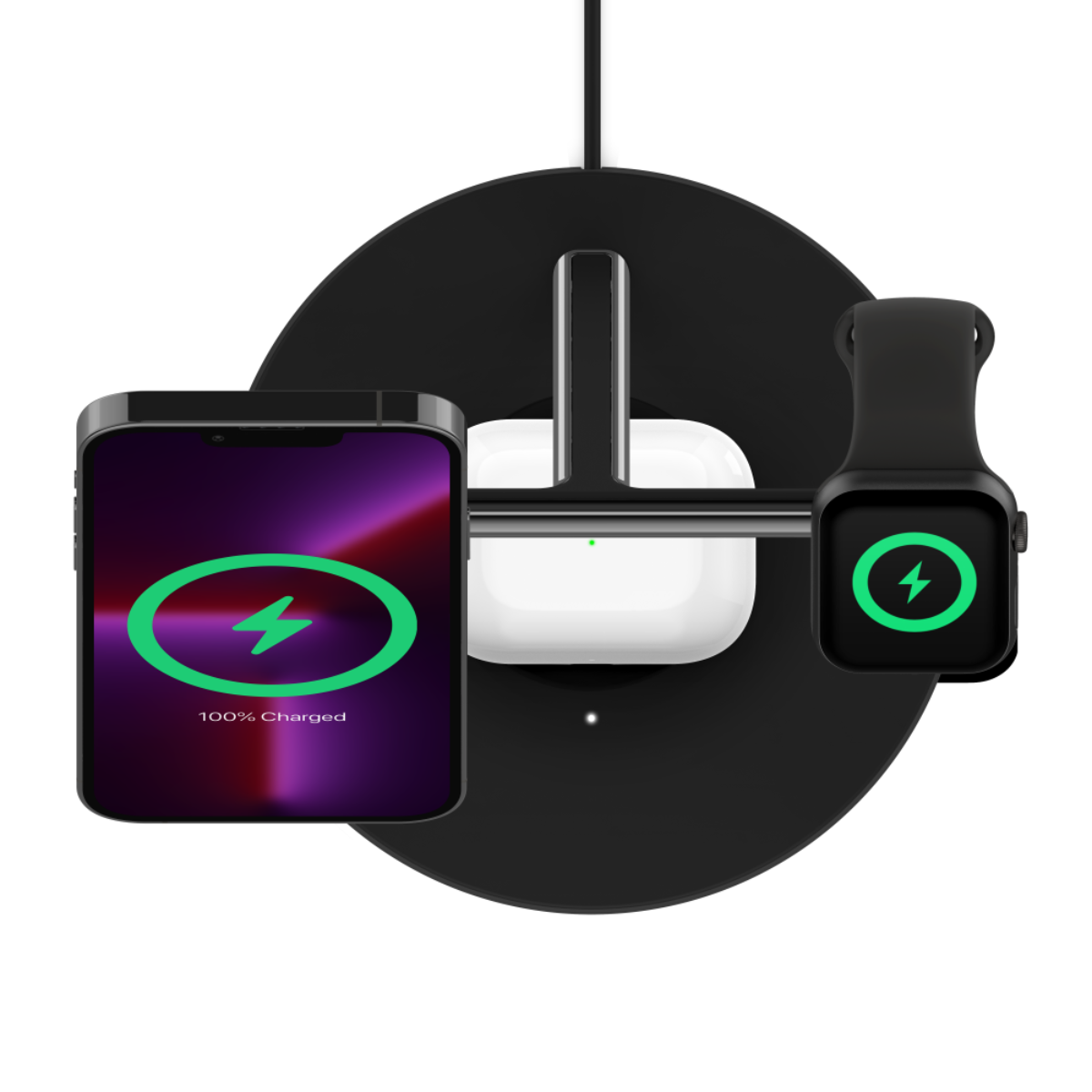 Belkin BoostCharge Pro 3-in-1 MagSafe Charging Stand 15W - Black