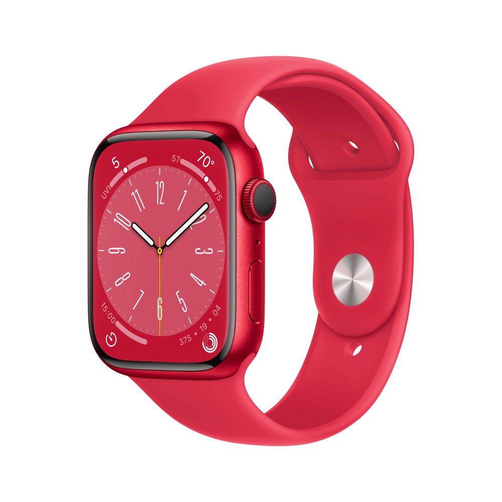 Apple Watch Series 8 GPS 45mm (PRODUCT)RED Aluminium Case with (PRODUCT)RED Sport Band - Regular - iStore Namibia