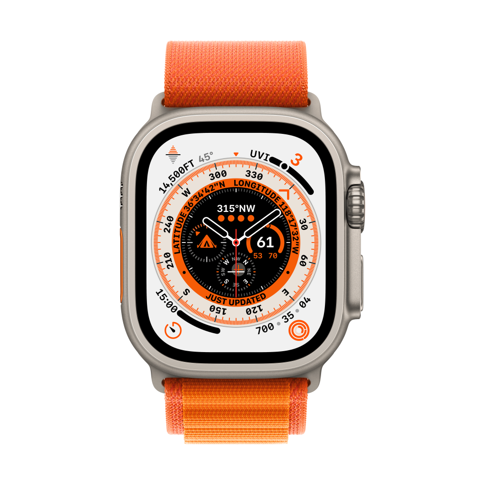 Apple Watch Ultra GPS Cellular 49mm Titanium Case Orange Alpine Lo iStore Namibia