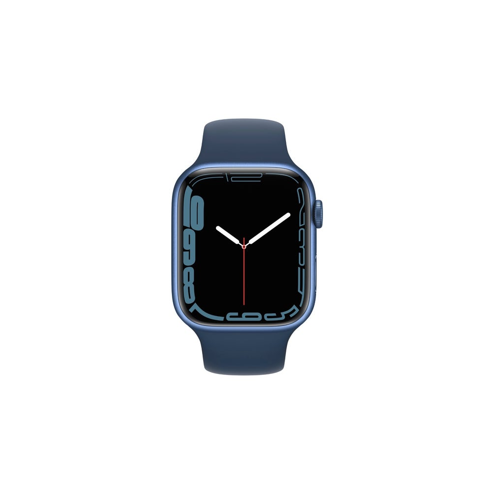 Apple Watch Series 7 GPS 41mm Blue Aluminium Case with Abyss Blue Sport Band -Regular