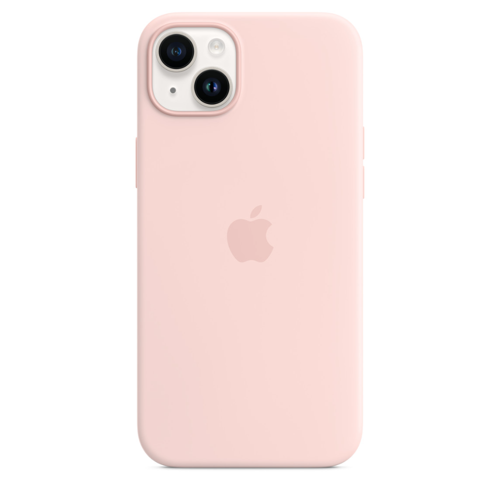 iPhone 14 Plus Silicone Case with Magsafe - Chalk Pink