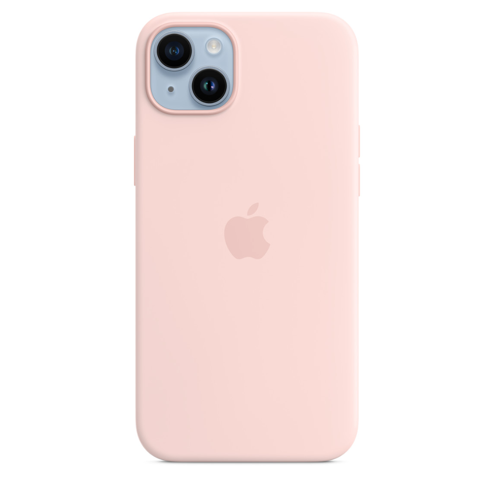 iPhone 14 Plus Silicone Case with Magsafe - Chalk Pink