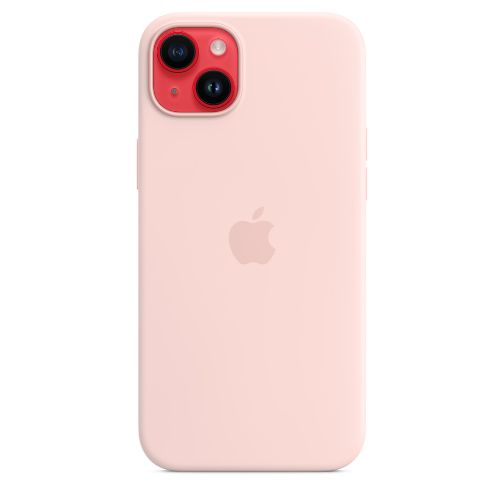 iPhone 14 Plus Silicone Case with Magsafe - Chalk Pink