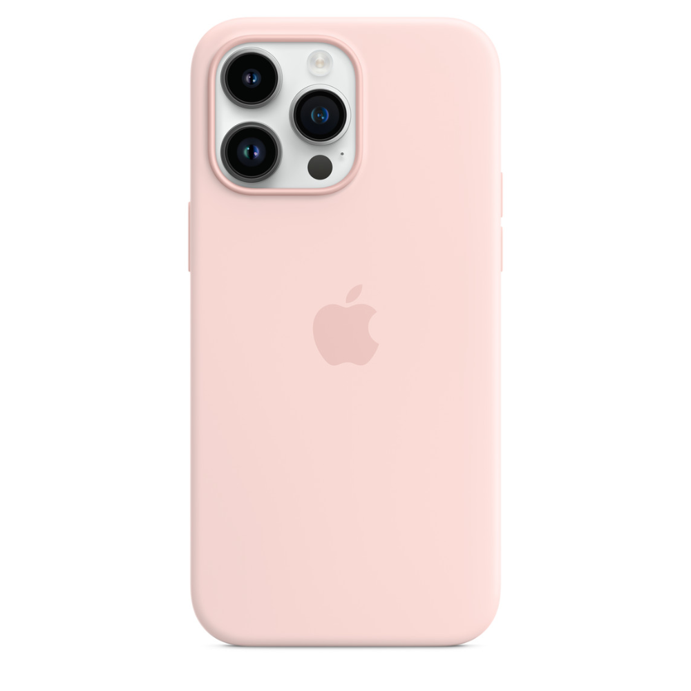 iPhone 14 Pro Max Silicone Case with Magsafe - Chalk Pink