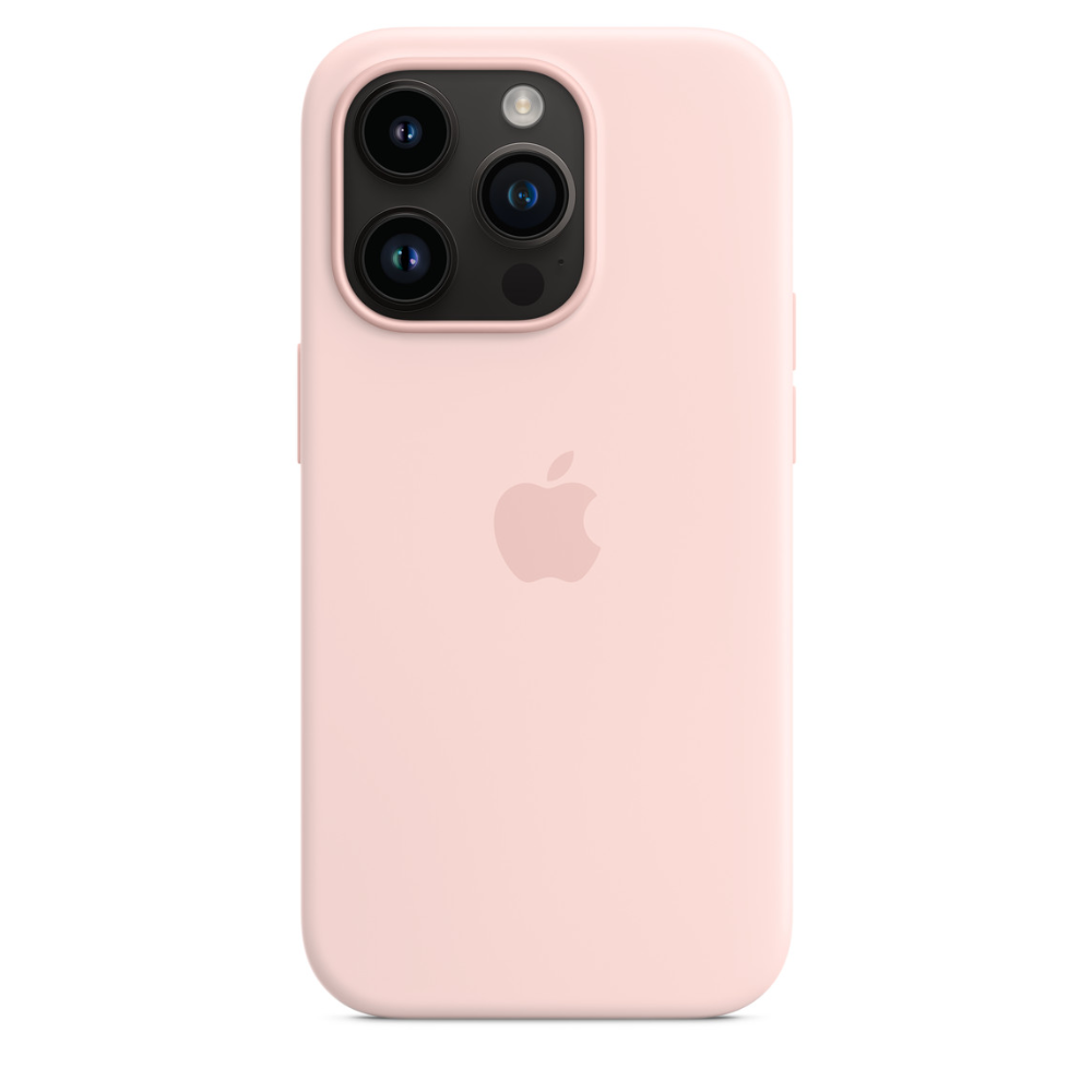 iPhone 14 Pro Silicone Case with Magsafe - Chalk Pink