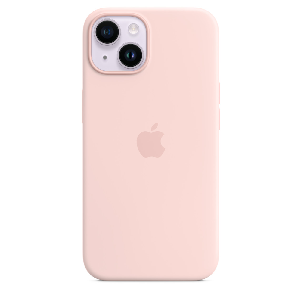 iPhone 14 Silicone Case with Magsafe - Chalk Pink