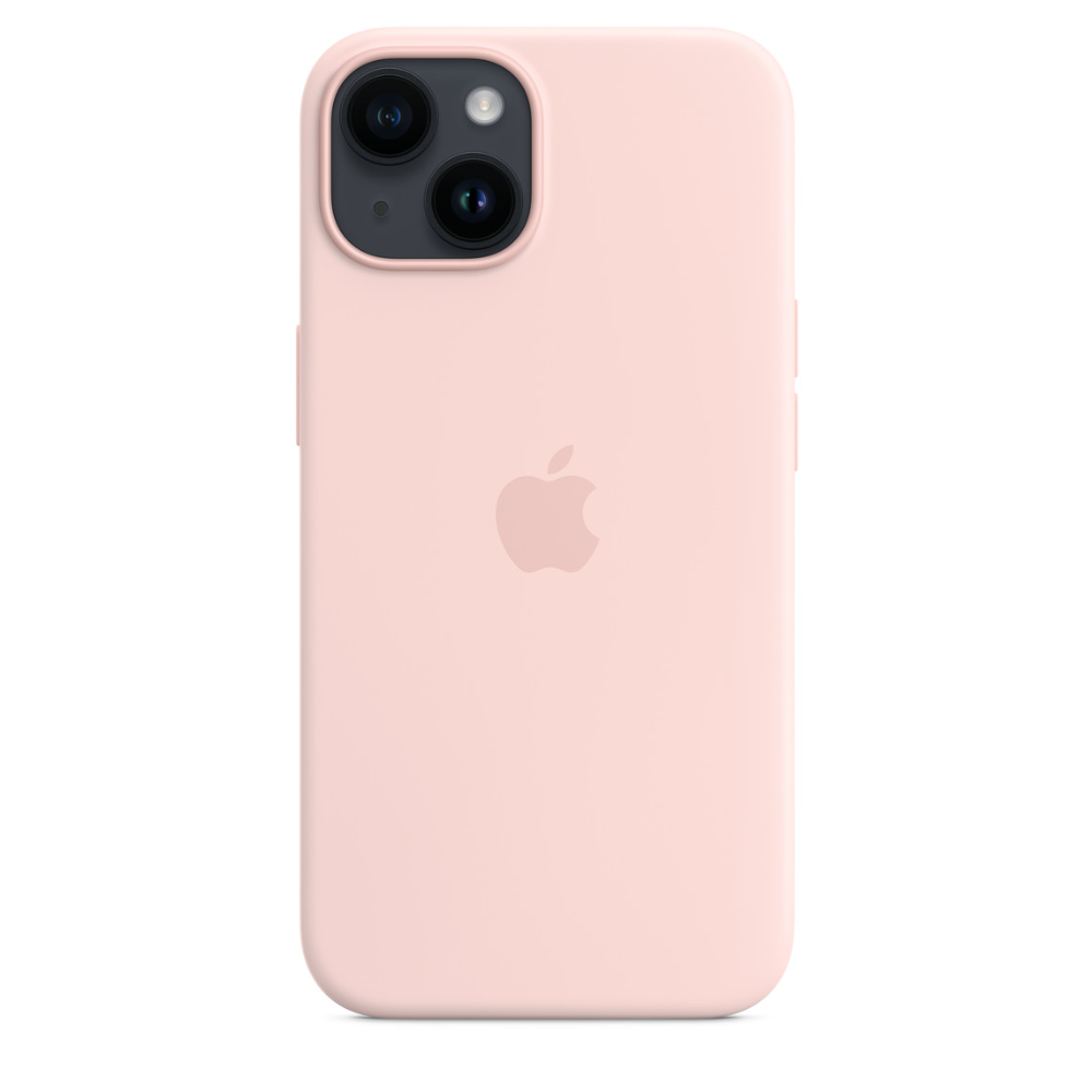 iPhone 14 Silicone Case with Magsafe - Chalk Pink