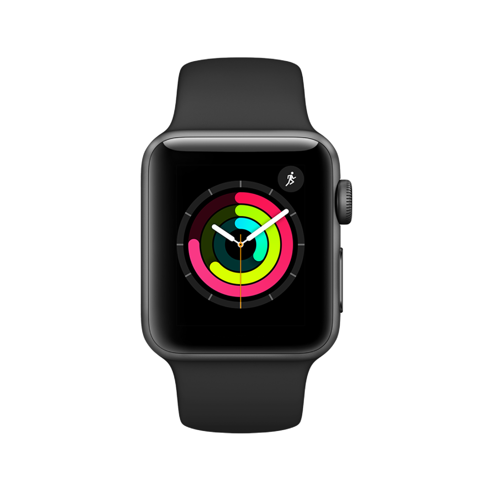 Apple Watch Series 3 38mm GPS Space Grey Aluminium Case with Black Sport Band - iStore Namibia