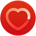 Health app icon, a pink heart in a white box